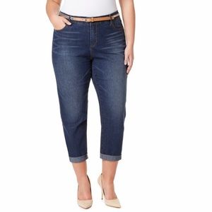 Gloria Vanderbilt Stefania All Around Slimming Effect Crop Jean Indonesia 8 Belt